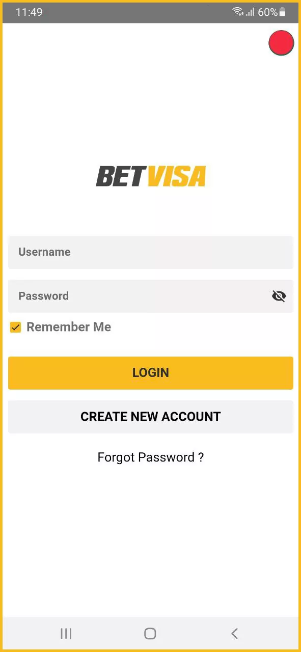 Screenshot of the BetVisa Bangladesh mobile application