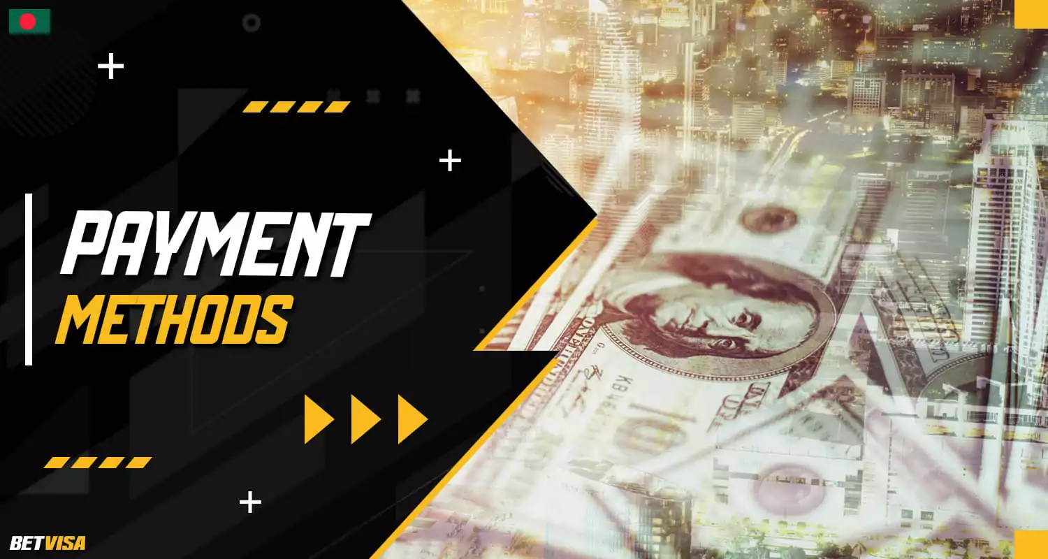 Payment methods for deposit and withdrawal of funds from Betvisa 